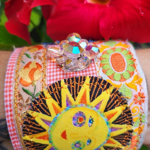 Happy Sun Boho Cuff Bracelet - Picture 8 of 10